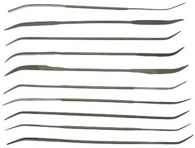 New 10pc  Wood Rasp Riffler File Set - Double Sided 3mm x 180mm #748WR