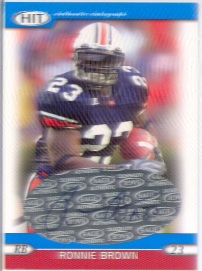 Ronnie Brown SA-GE First Card #RB First Card-Autograph