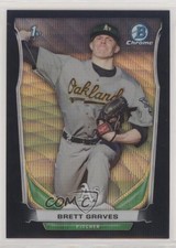2014 Bowman Draft Chrome Black Wave Refractor Brett Graves #CDP73 1x9