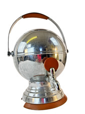 VIntage Manning Bowman Chrome + Bakelite Coffee Orb 1950s  Art Deco Percolator