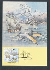 D456370 Australia Maximum Card First Fleet Sailing Ships