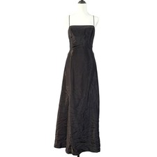 Vtg y2k Nicole Miller Union Made Black Empire Waist Formal Gown Sz 4 Minimalist