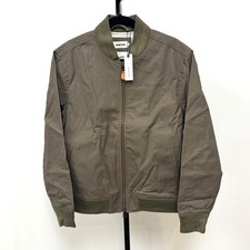Taylor Stitch Fatigue Olive Dry Wax Bomber Jacket 46 NEW Weather Resistance Zip