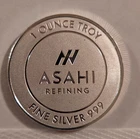 Asahi Refining 1 Troy Ounce 0.999 Fine Silver Round