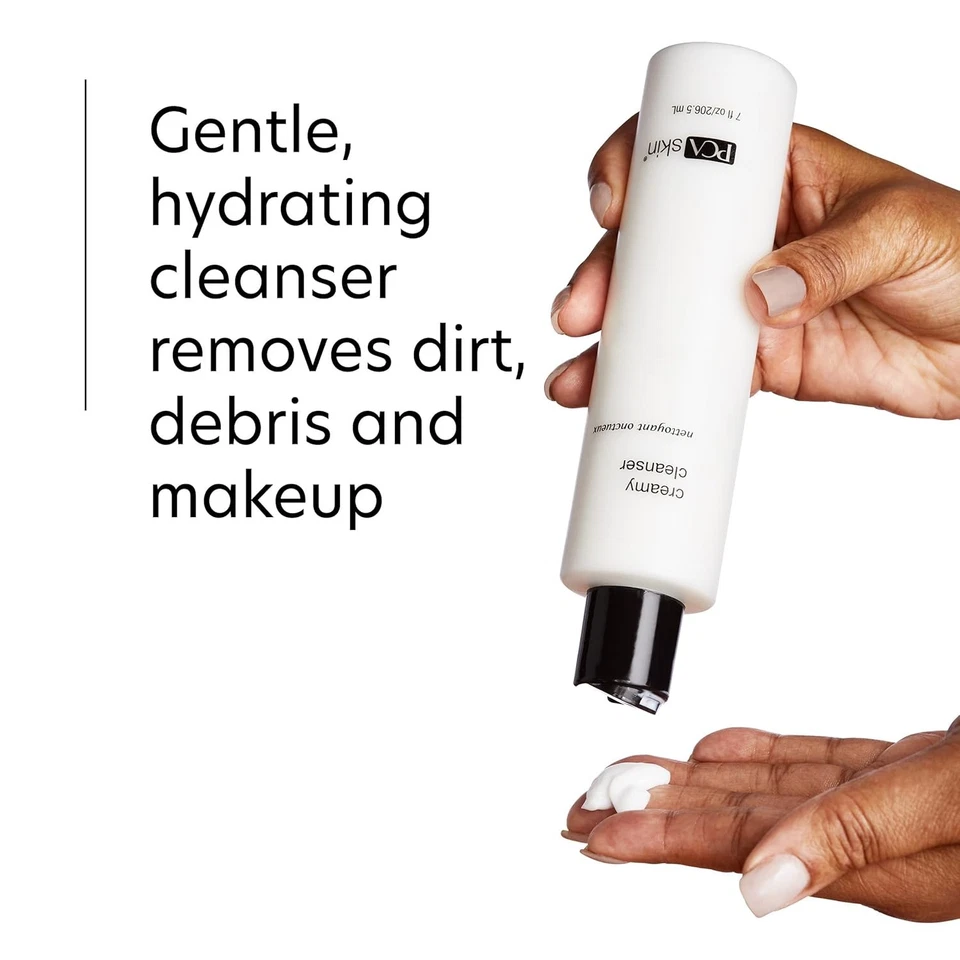 Limpiador facial hidratante cremoso PCA SKIN, lavado facial diario suave para seco y S Foto 4 de 4