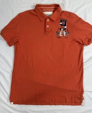 Vintage Aeropostale Polo Rugby Shirt Men's Size XL Orange Embroidered Logo Y2K