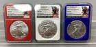 2017 American Silver Eagle - NGC - MS 69 - First Day Of Issue - Lot Of 3