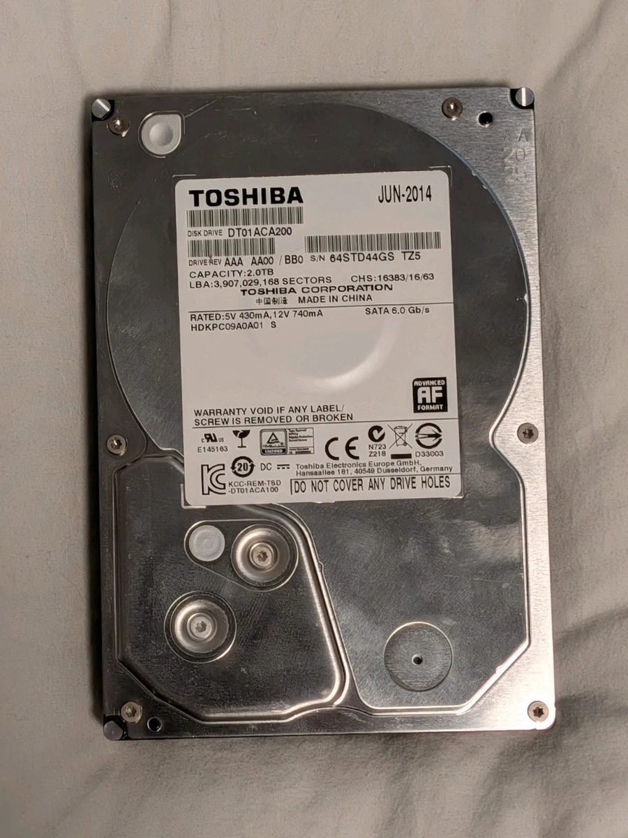 Toshiba SATA II Internal Hard Disk Drives 2TB Storage Capacity for