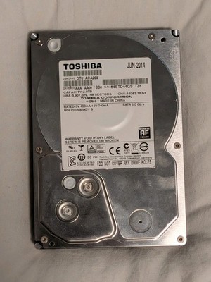 2 TB Toshiba DT01ACA200 3.5'' SATA III 7200RPM 64MB Internal HDD