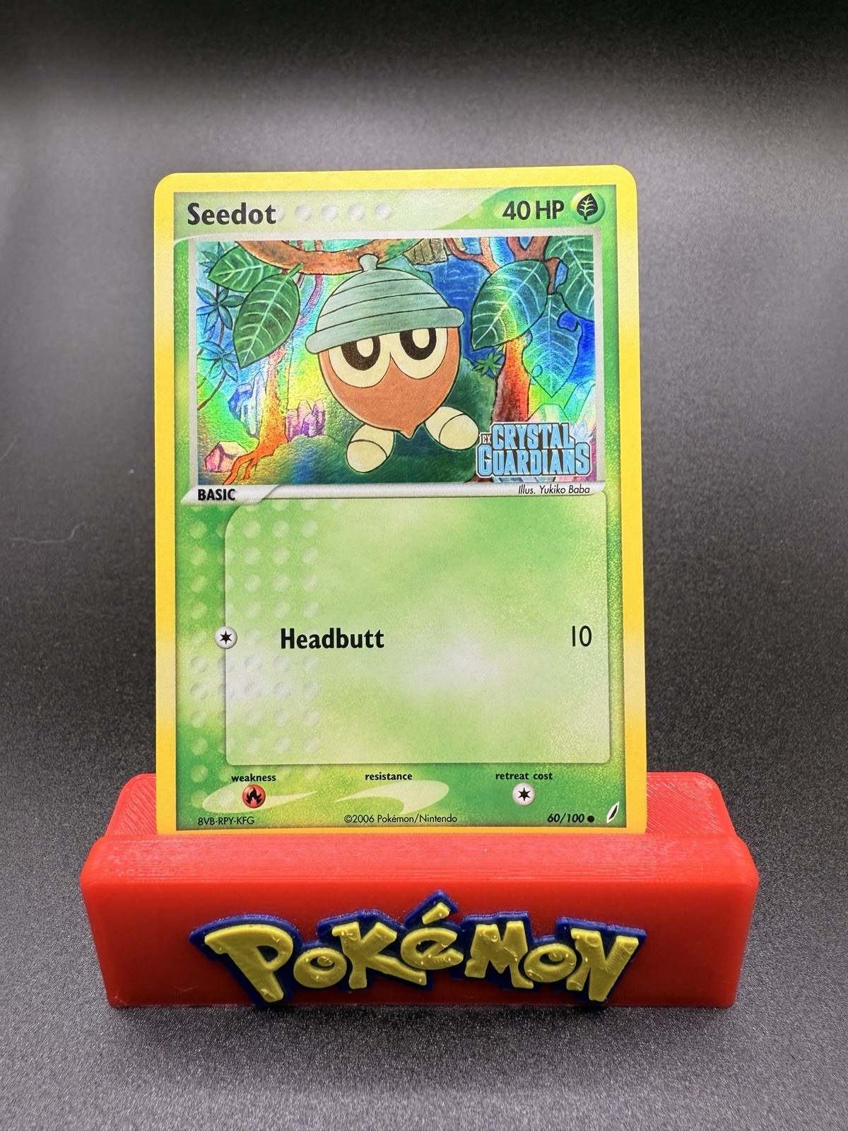 Seedot 60/100 Reverse Holo Stamp Pokemon TCG Card EX Crystal Guardians NM