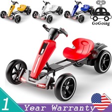 12V Electric Pedal Go Kart Folder Kids Ride on Toy w/ Adjustable Seat For 3-8