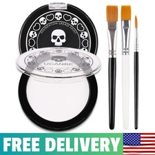 UCANBE Black and White Face Paint Kit with Brush for Halloween and Cosplay