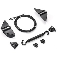 Anti Sag Gate Kits for Wooden Fence, Door Support Cable Kit in Zinc, Black An...