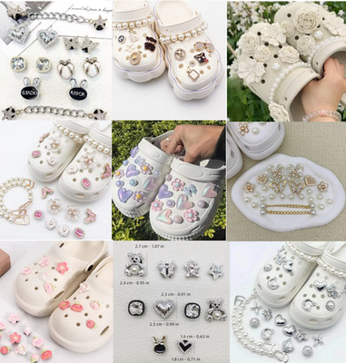 Schuhe Zum Selbermachen Charms Zubehör Glitzer Strass Dekor Set Mädchen Geschenk für Kroko Schuhe