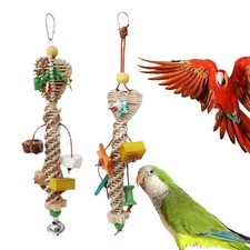 Bird Chewing Toy Parrot Toy Rattan Chewing Toy Tearing Pet Toy Cage Bite Toy for