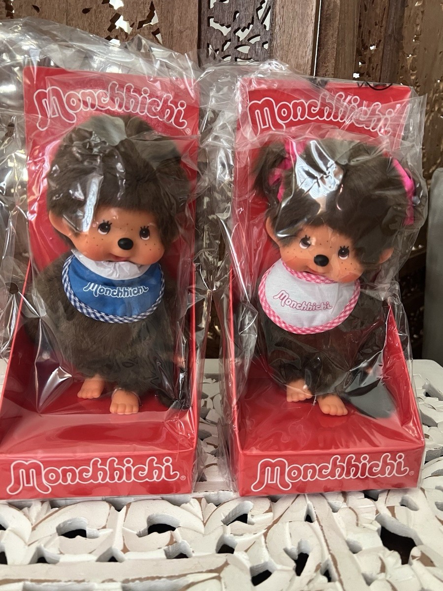 Monchichi Classic Boy Girl Pair Monkey Chimp Vintage Style 80s