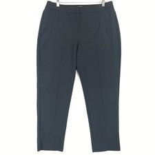 Chicos Women's 1.5 10 So Slimming Ankle Pants Black Cotton Blend