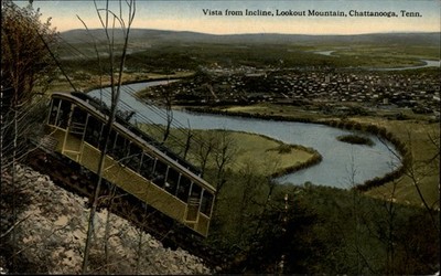 Vista from Incline Lookout Mountain Chattanooga Tennessee ~ postcard sku923