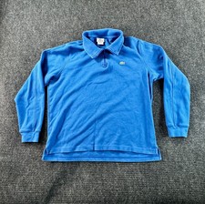 Lacoste Blue 1/4 Zip Pullover Sweatshirt Devanlay Logo Cotton Size 6 fits L 