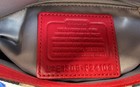 Coach Red Leopard Print Canvas Leather Crossbody Bag Silver Hardware Turnlock — photo 6