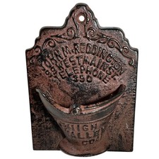 Porta fósforos de bolsillo de pared de carbón Lehigh Valley de hierro fundido de colección John M Reddington