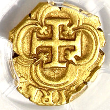Gold Cob 1 Escudo Spain Philip III 1599-1612 SB Certified PCGS AU 50-Sevilla