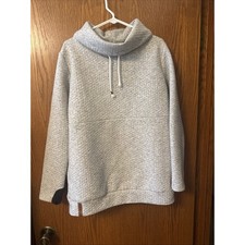 Ampersand Avenue Cowl Neck Women's Sweatshirt Gray Sz Medium Soft