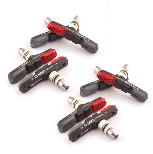 Clarks V Brake Pads MTB Bike Hybrid V-brake Block Elite Triple Compound x4 pairs - Afbeelding 1 van 5