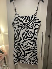Zara Zebra Print Bodycon Dress Size M