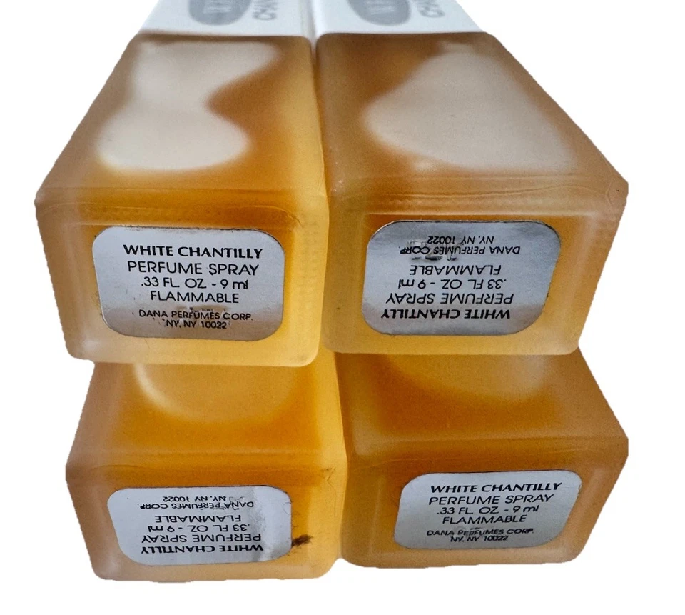 White Chantilly 女式 4 x 0.33 盎司香水喷雾 Dana 阅读清单全新 4 件 — 第 2/2 张图片
