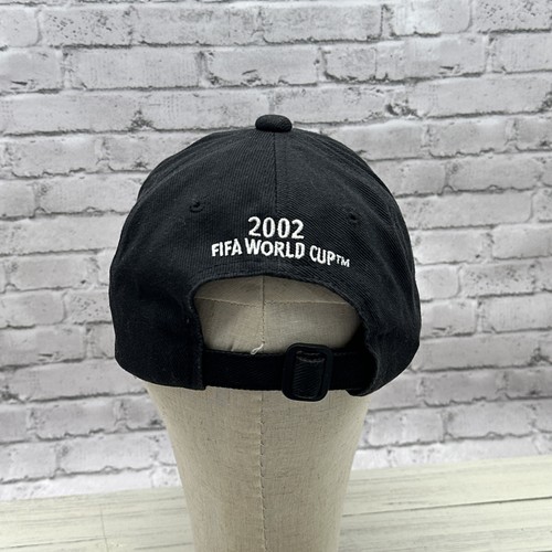 Cappello Berretto Vintage Coppa del Mondo FIFA Strapback Nero Logo Corea Giappone Calcio Regolabile - Foto 3 di 5