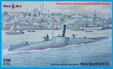 Mikro Mir 144-040 NORDENFELT II steam-powered submarine Plastic model kit 1/144