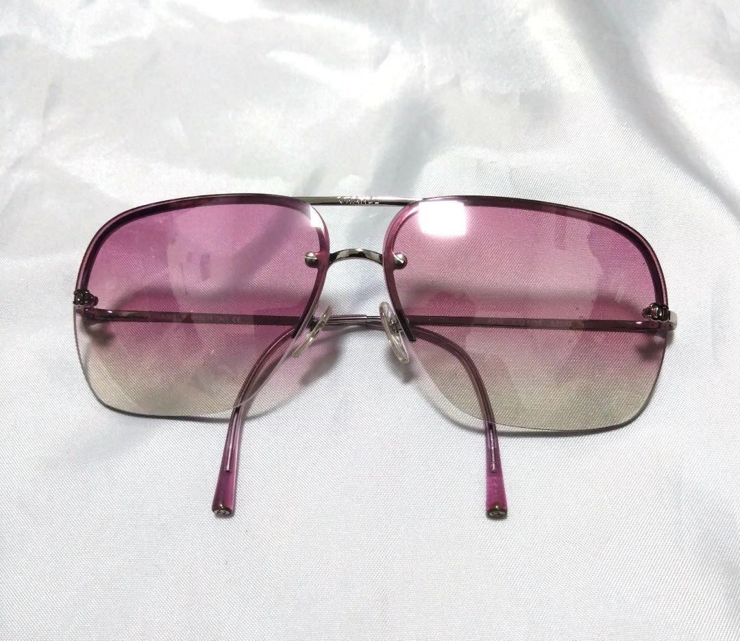 Authentic VTG Y2K Chanel 4198-T Aviator Sunglasses Silver Purple Case &  Cloth CHANEL Silver Purple Sunglasses for Women for sale | eBay main image 3
