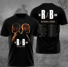 Usher Chris Brown R B Tour 2026 Concert Merch Logo Two Sided T-Shirt