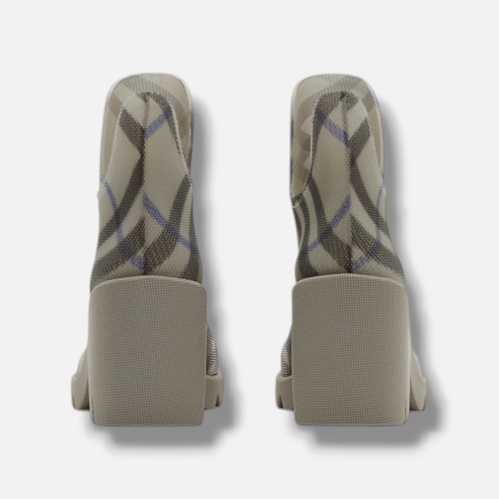 Burberry Women’s Gray Marsh Heeled Rubber Rain Boots Shoes Size EU:38 US:8 image 3