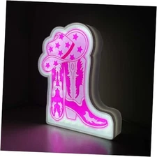  Western Cowgirl Hat Boots Wild West Night Light Up Box for Girls Woman Gifts 