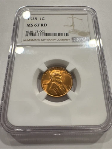 1938 Lincoln Wheat Cent MS67 RD NGC #34 SEE DESCRIPTION