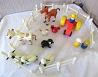 Vintage Fisher Price Little People Farm Animals Tractor Fencing Dog Toy Figures