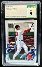 2021 Topps Bobby Dalbec RC Rookie #26a Red Sox CSG 9