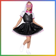 MARVEL Ghost Spider Official Youth Halloween Dress - Premium Quality Printed Dre