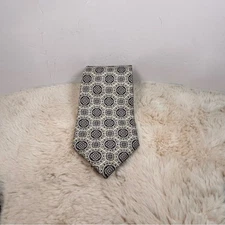 Source Unknown Gray Geometric Pattern Tie
