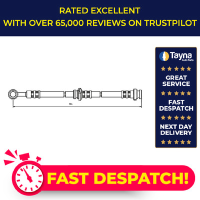 Brake Hose fits NISSAN ALMERA MK2 1.5D Rear Left 03 to 06 K9K722 Hydraulic Apec