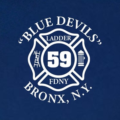 FDNY Engine 43 Ladder 59   Navy Shirt   Bronx NY   XL