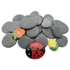 20 PCS 2-3" Natural Painting Rocks Flat Smooth Kindness Rocks for Crafts