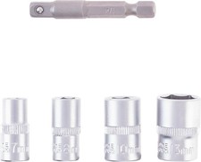 Einhell Steckschlüssel-Set 5-tlg. 7-13mm Innensechskant Chrom-Vanadium Adapter