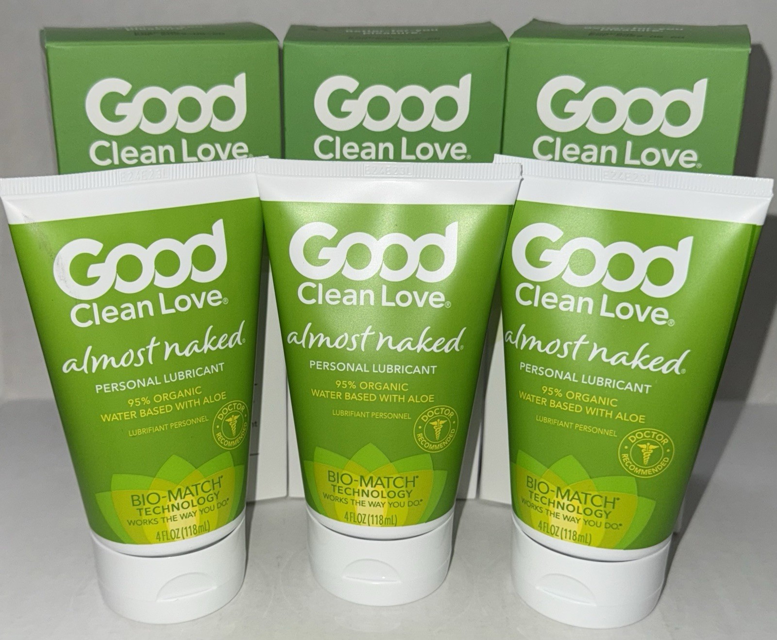 (3x) Good Clean Love Almost Naked Personal Lubricant 4oz ea  FREE FAST SHIPPING 