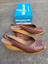 Sandales à Roulettes Vintage Omnia'C Plateforme Cuir - Taille 6 US (Années 70)