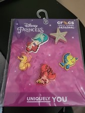 Disney The Little Mermaid Princess Crocs Jibbitz Charms 5-Pack NIP