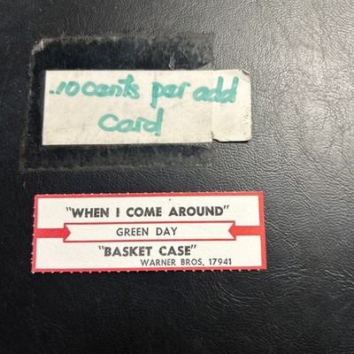 1 JUKEBOX TITLE STRIP Green Day When I Come Around/Basket Case Order Bros 45