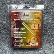 Tandy Leather Factory 1/4” Alphabet & Number Stamps & Handle Set #8137-00 64 cm